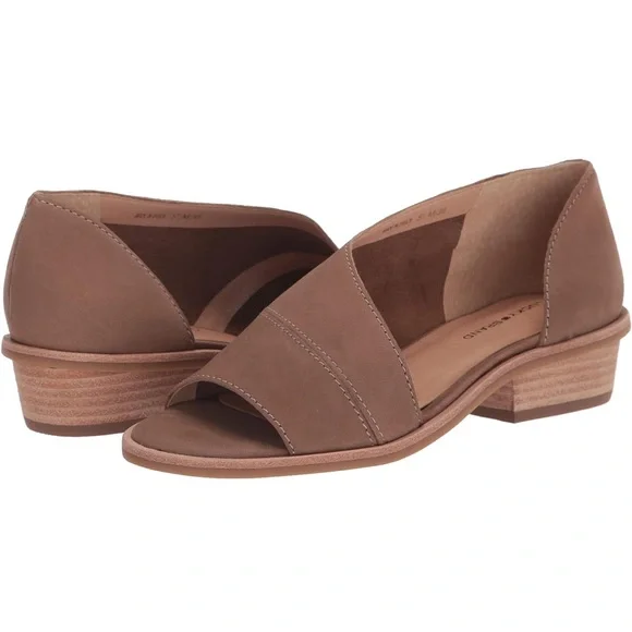 NWOT LUCKY BRAND SERKIE OPEN TOE SLIP ON SANDAL HEELS - Picture 6 of 12